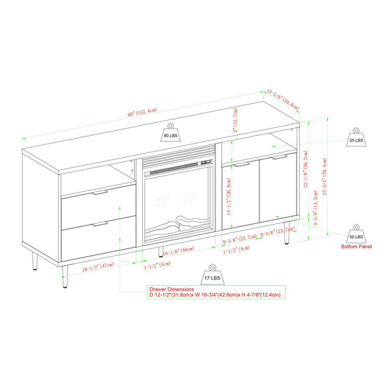 Roth Fireplace Console