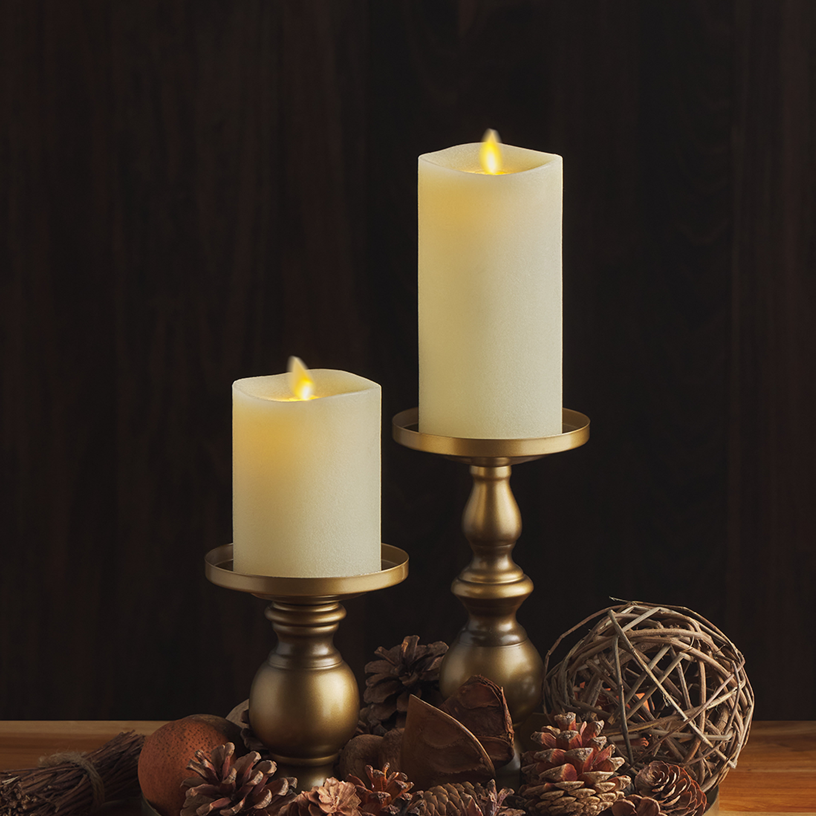 Chalky Ivory Flameless Candle Pillar