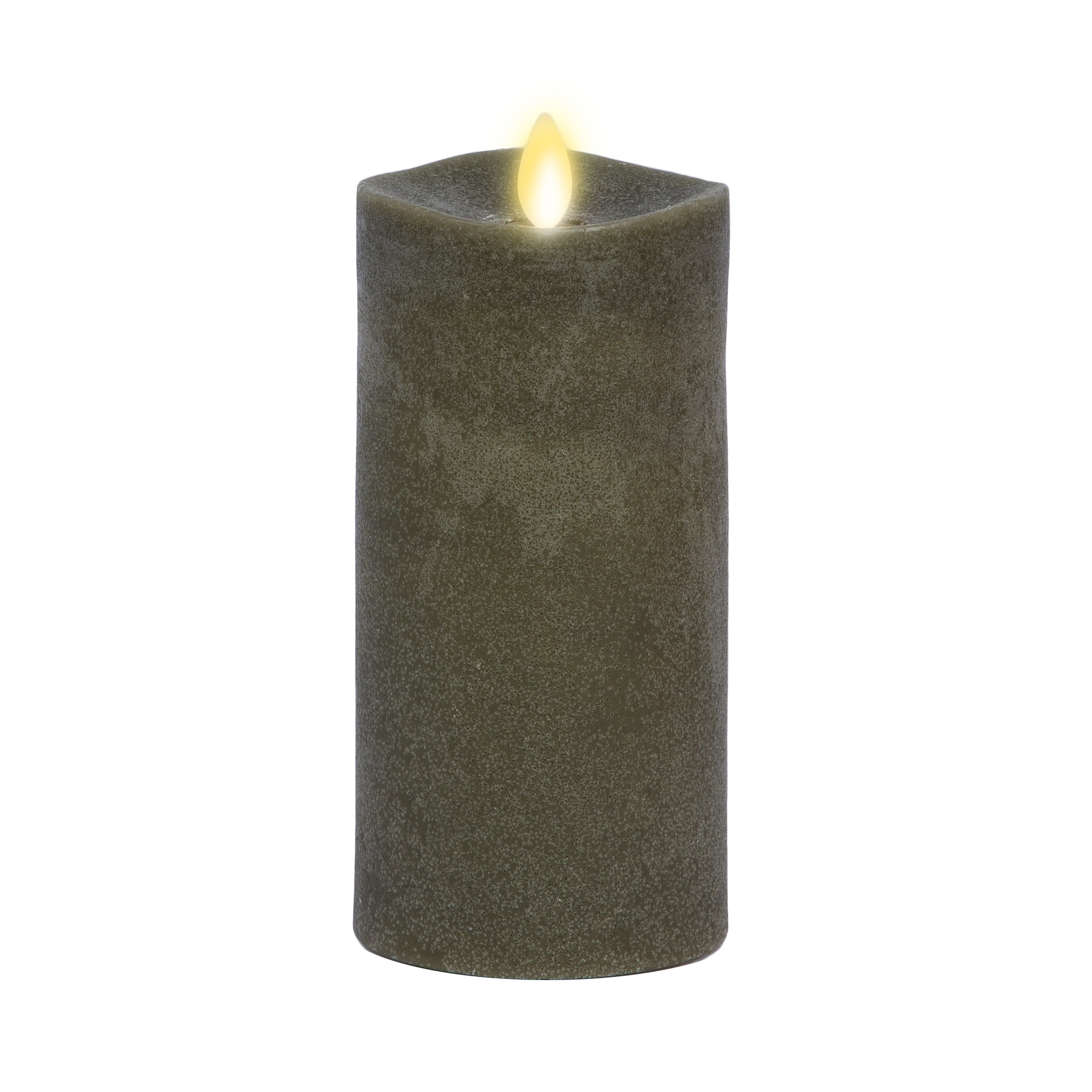 Chalky Stone Grey Flameless Candle Pillar