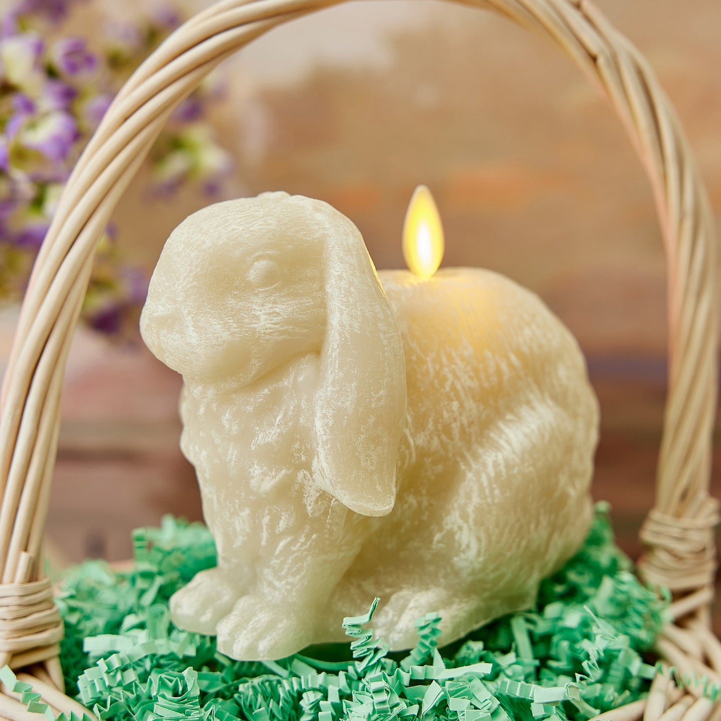 Chalk Flameless Candle Lop Eared Rabbit