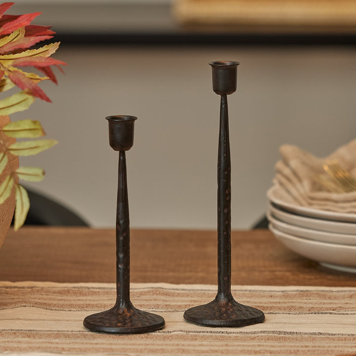 Bronze Wrought Iron Taper Holder