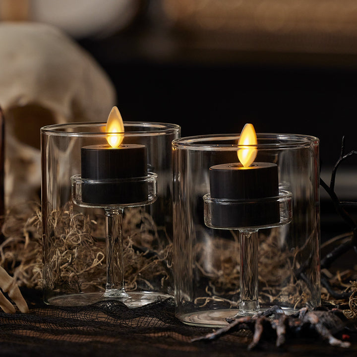 Black Flameless Candle Tealights - Set of 2