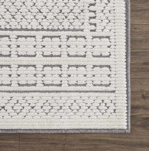 Load image into Gallery viewer, Bahar Cream &amp; Gray Washable Area Rug
