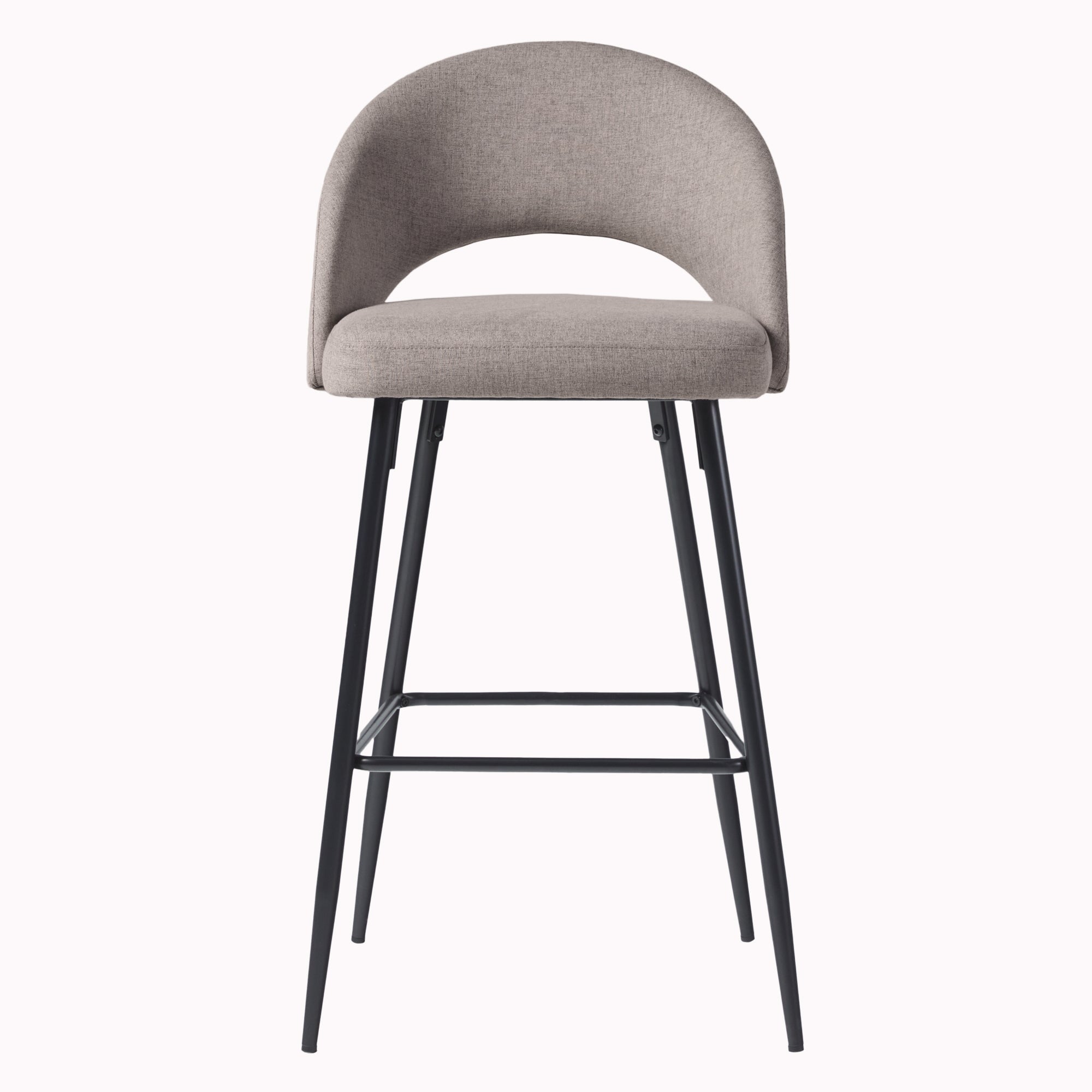 O Modern 2-Piece Minimalist Upholstered Bar Stool Set of 2