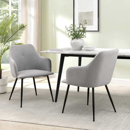 Park 2-Piece Upholstered Dining Arm Chair