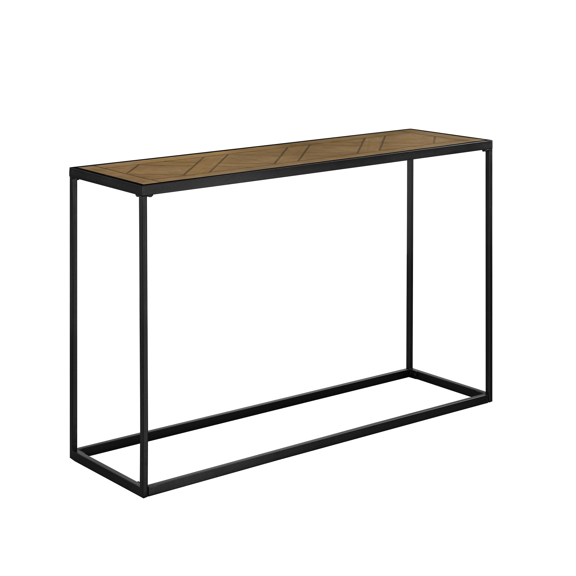 Parquet Modern Metal Box-Frame Entry Table