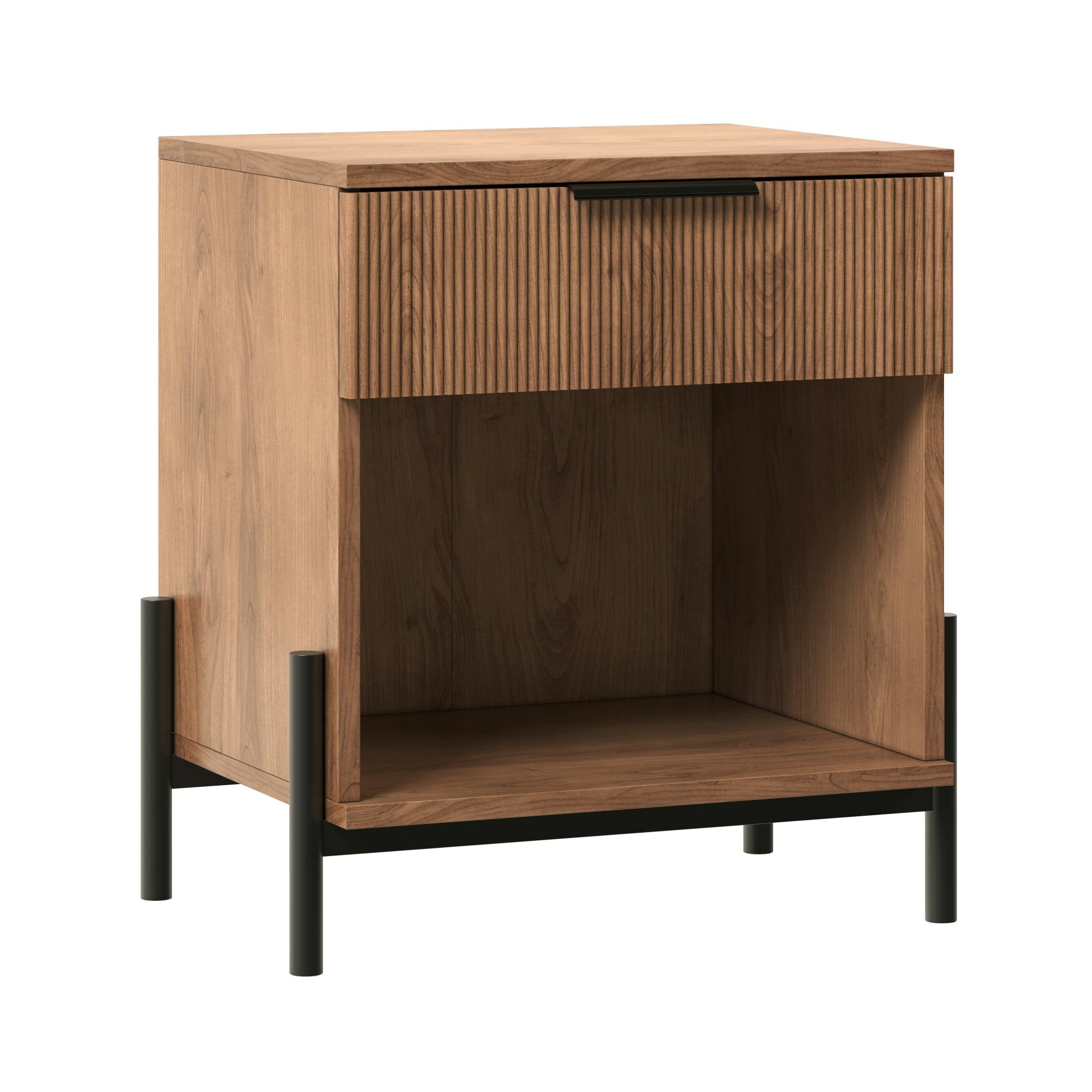 Paris Modern Scandinavian Reeded Nightstand