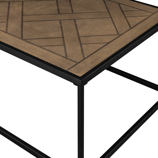Parquet Contemporary Decorative Rectangle Coffee Table