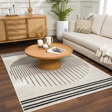 Load image into Gallery viewer, Angus Black&amp;White Geometric Area Rug
