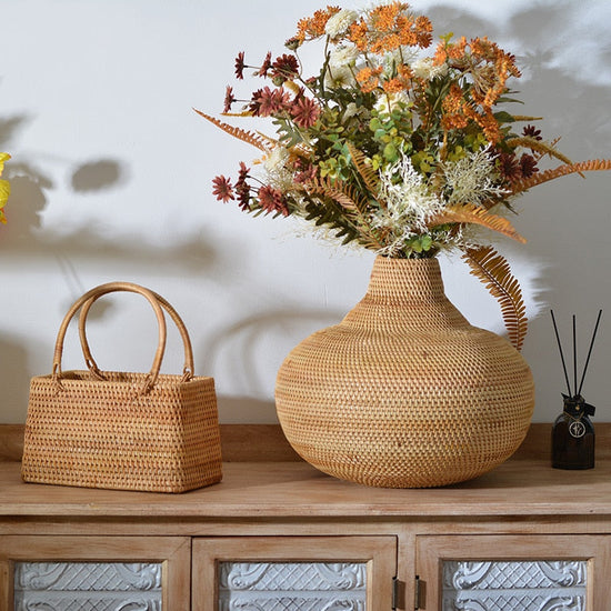 Rattan Flower Vase