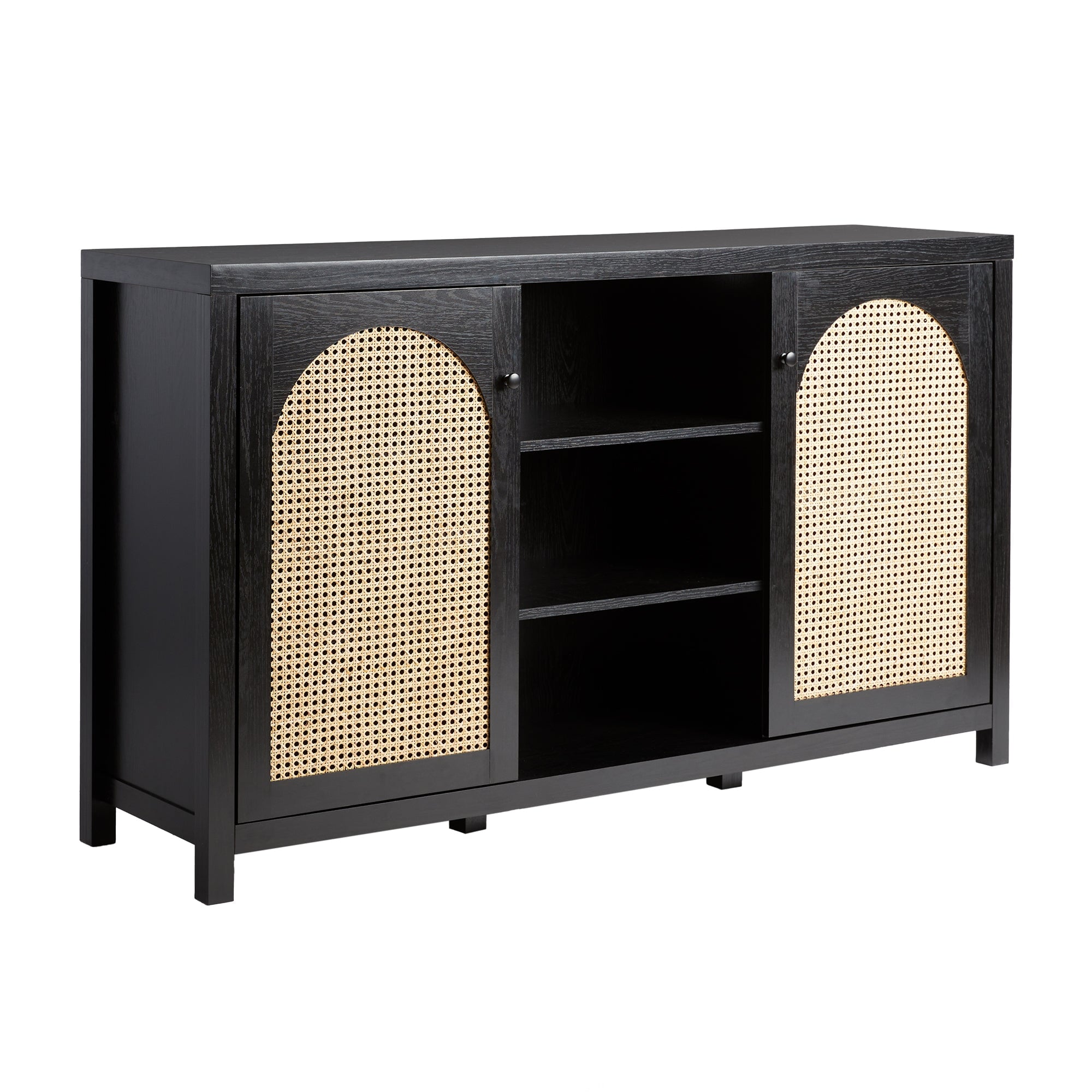 Sasha 58" 2 Door Sideboard with Arched Rattan Panels