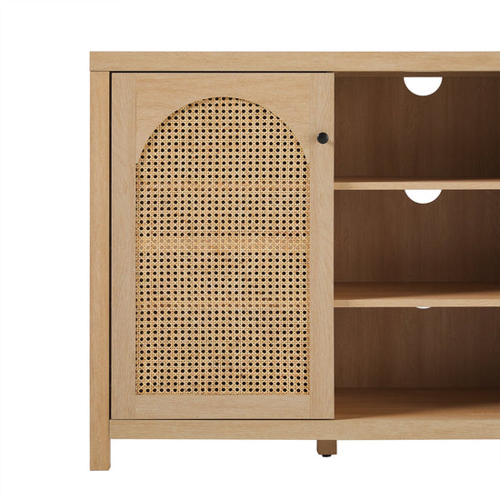 Sasha 58" 2 Door Sideboard with Arched Rattan Panels