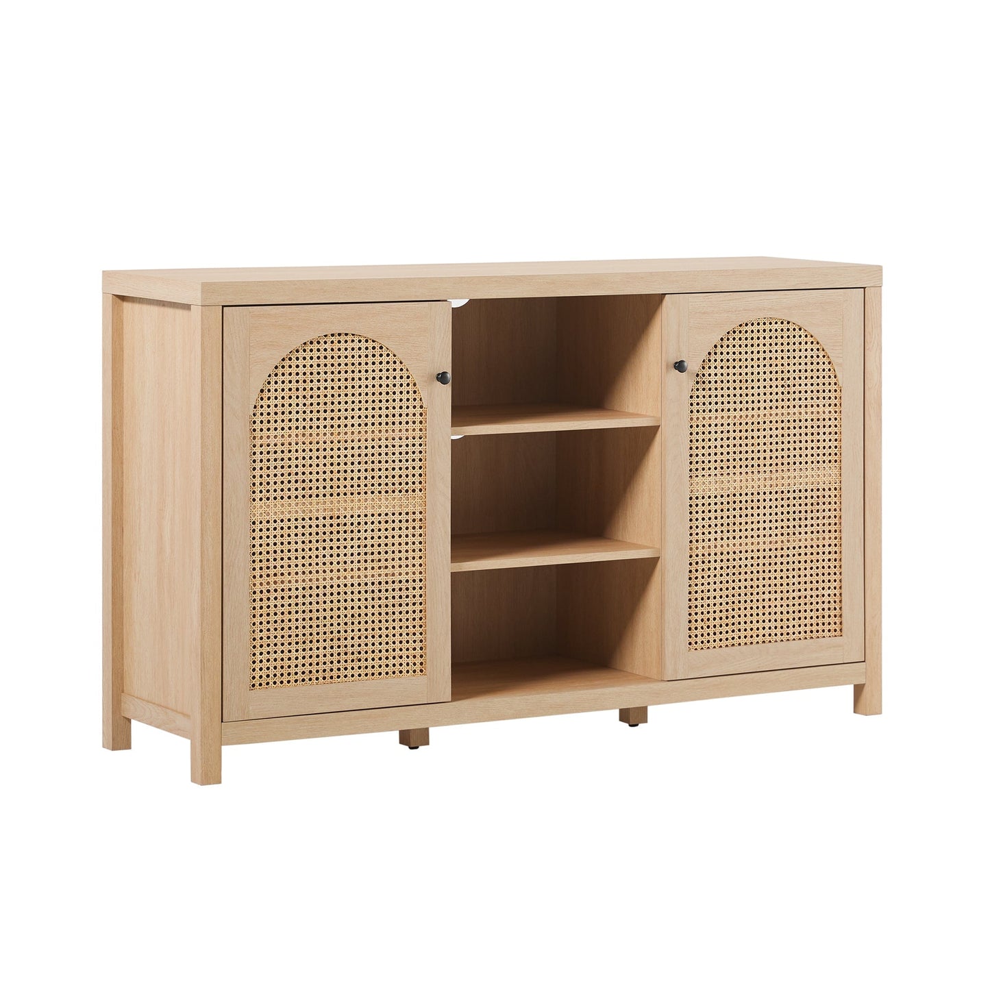 Sasha 58" 2 Door Sideboard with Arched Rattan Panels