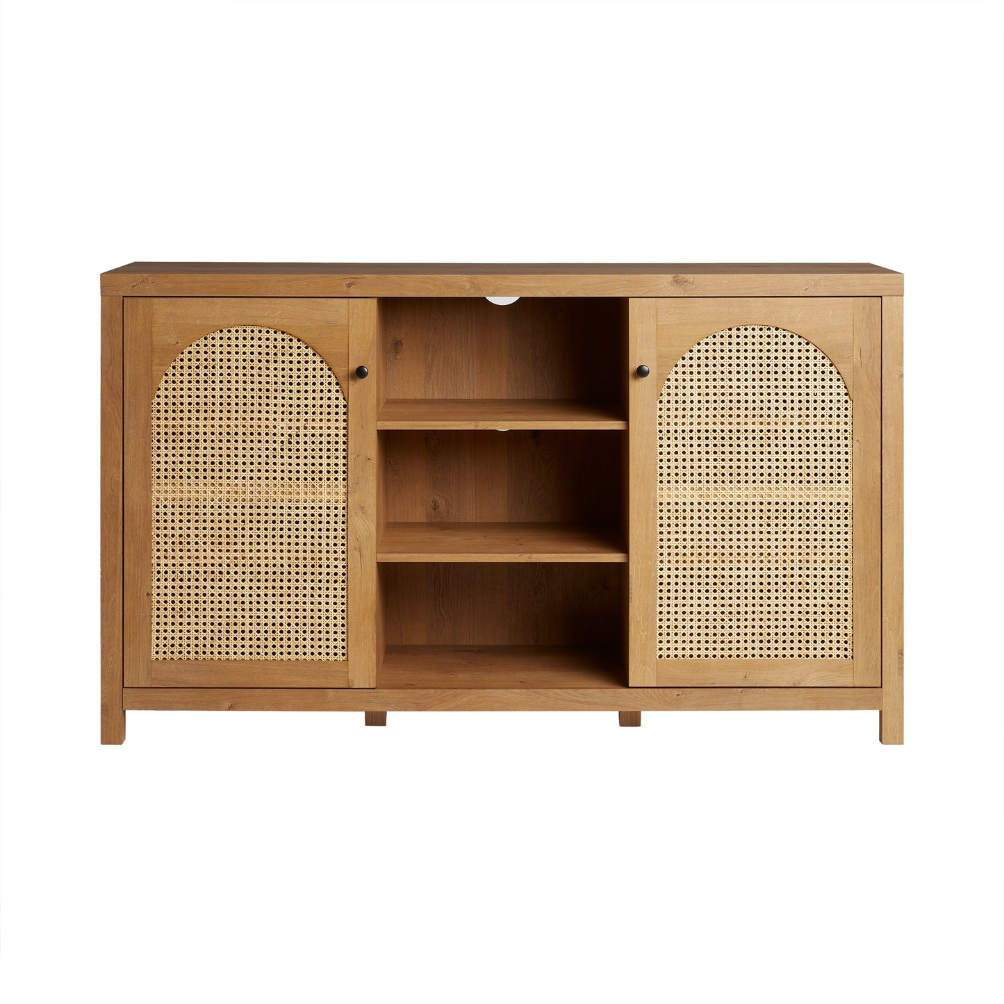 Sasha 58" 2 Door Sideboard with Arched Rattan Panels