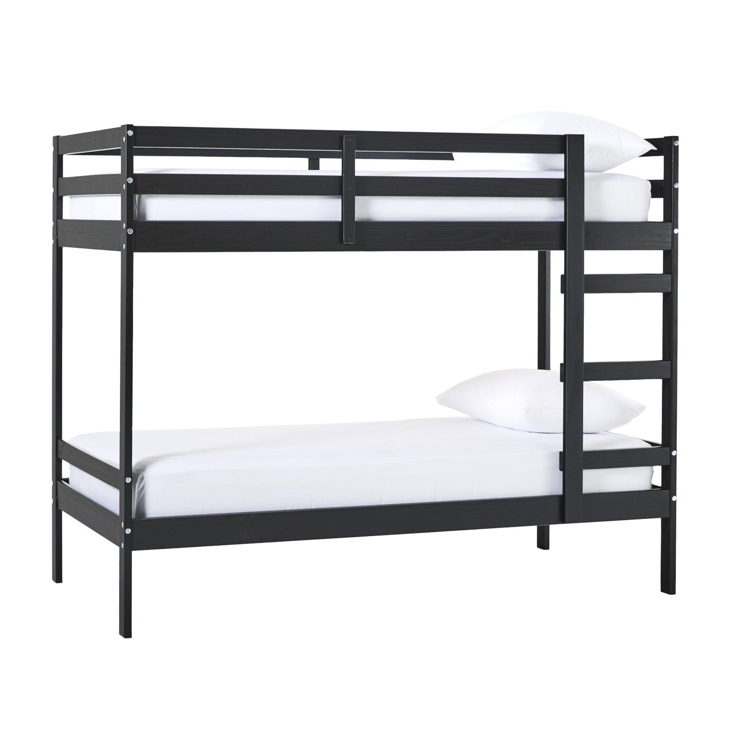 Sophie Simple Solid Wood Twin Over Twin Bunk Bed