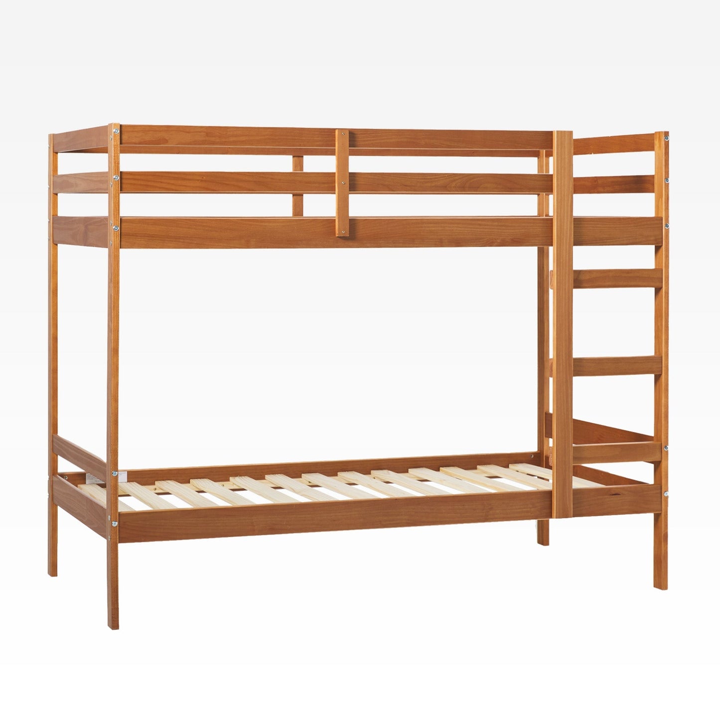 Sophie Simple Solid Wood Twin Over Twin Bunk Bed