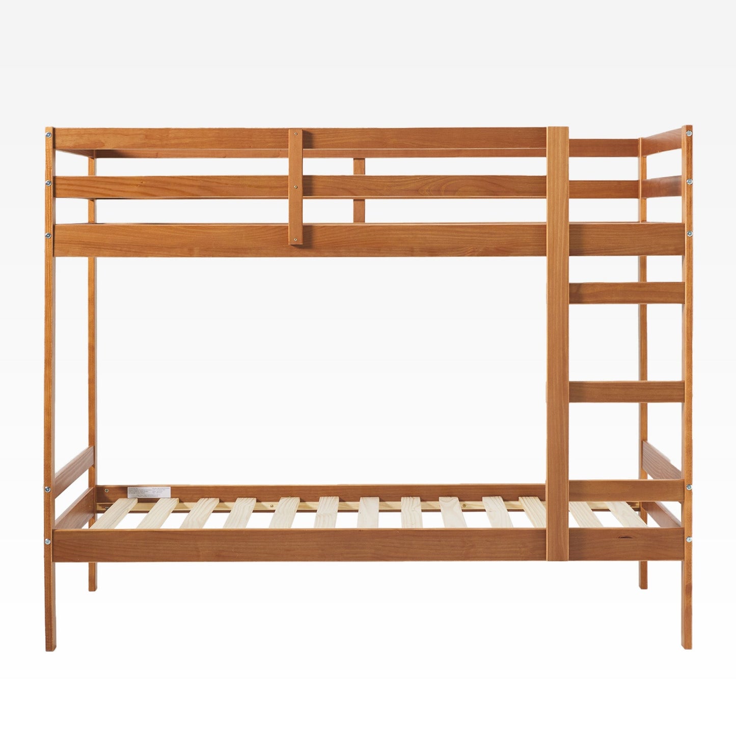 Sophie Simple Solid Wood Twin Over Twin Bunk Bed