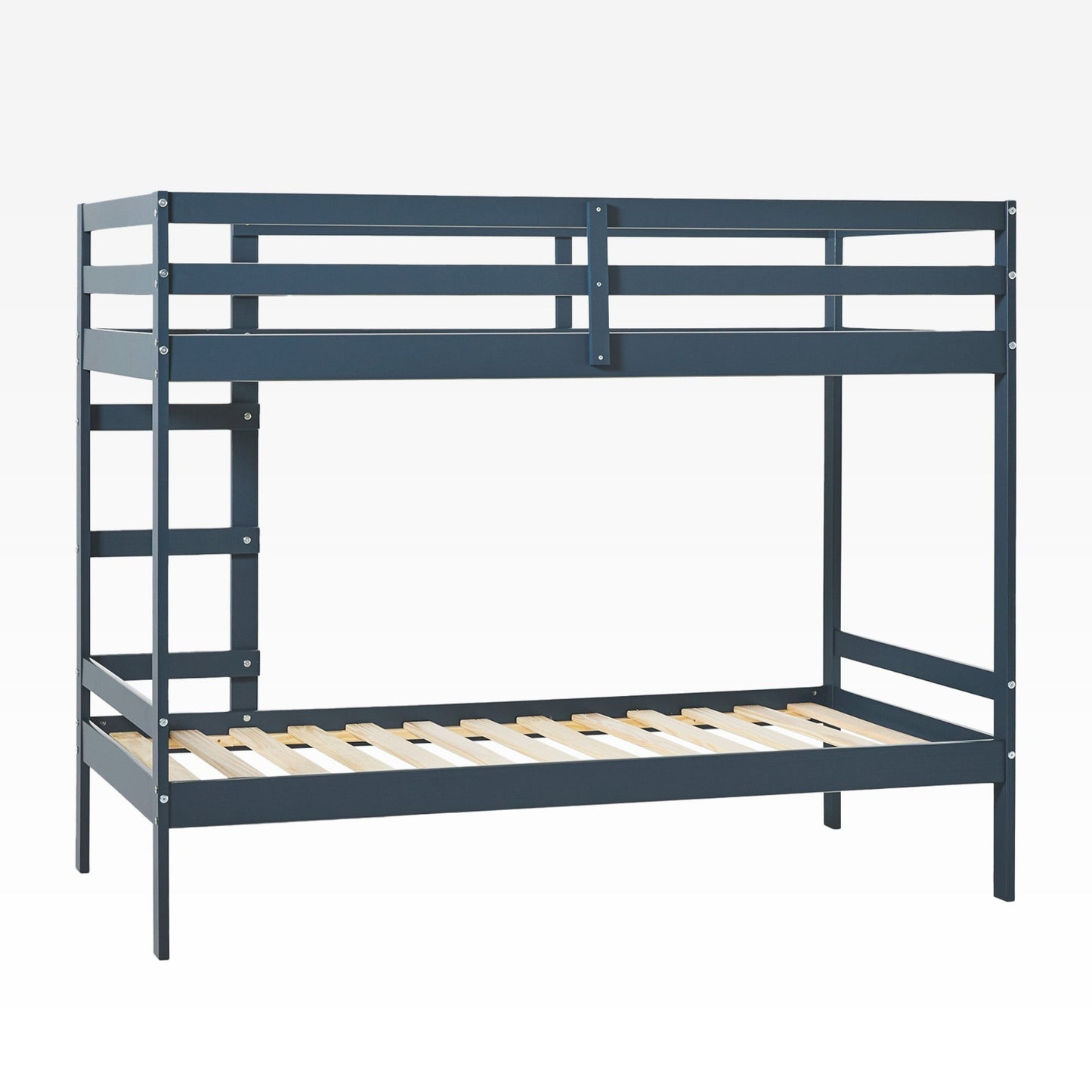 Sophie Simple Solid Wood Twin Over Twin Bunk Bed