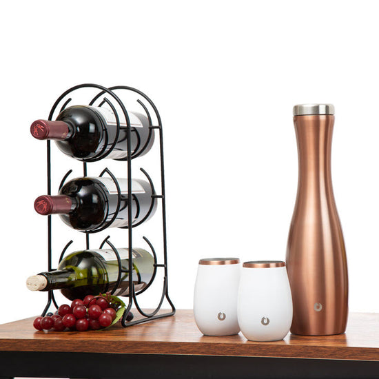Stainless Steel Grand Pinot Wine Glass, Set of 2 - White