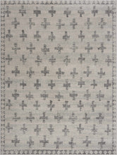 Load image into Gallery viewer, Tigris Swiss Cross Ivory &amp; Gray Area Rug
