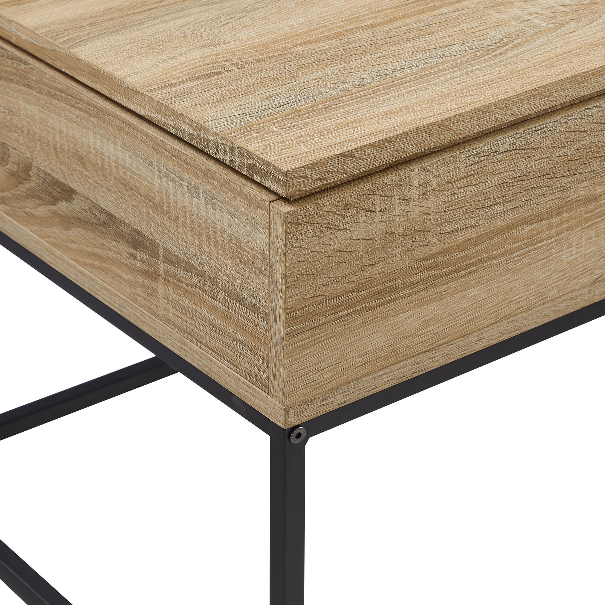 Tyson Modern 40 Wood and Metal Lift Top Coffee Table