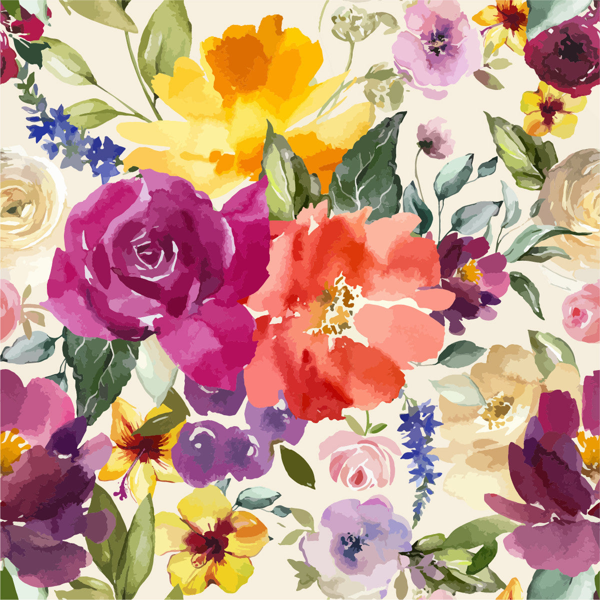 Watercolored Flowers Wallpaper