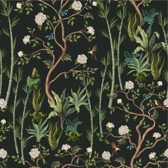 Green Plants Pattern Wallpaper