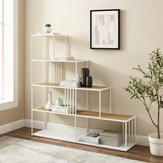 Vulcan Minimalist Divider Bookshelf with Slats