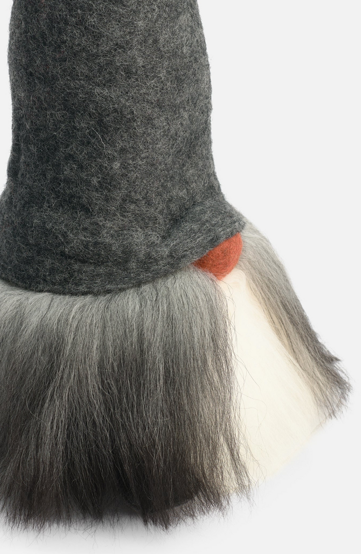 Tomte Gnome - Verner with Felt Cap (Grey)