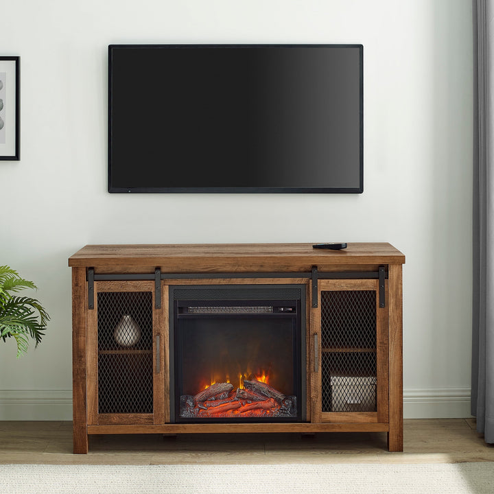 Grant 48" Rustic Farmhouse Fireplace TV Stand