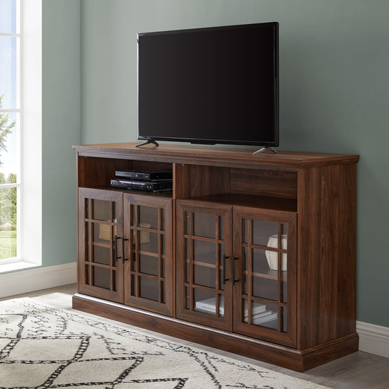 Hazel Glass 4 Door TV Stand