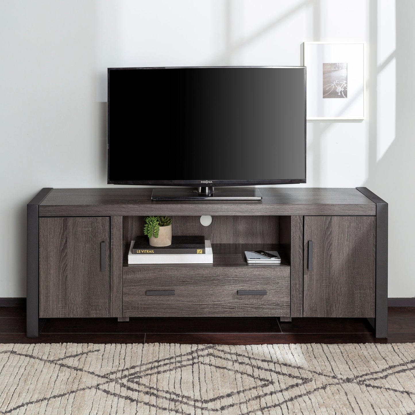 Urban Blend Industrial Wood TV Stand