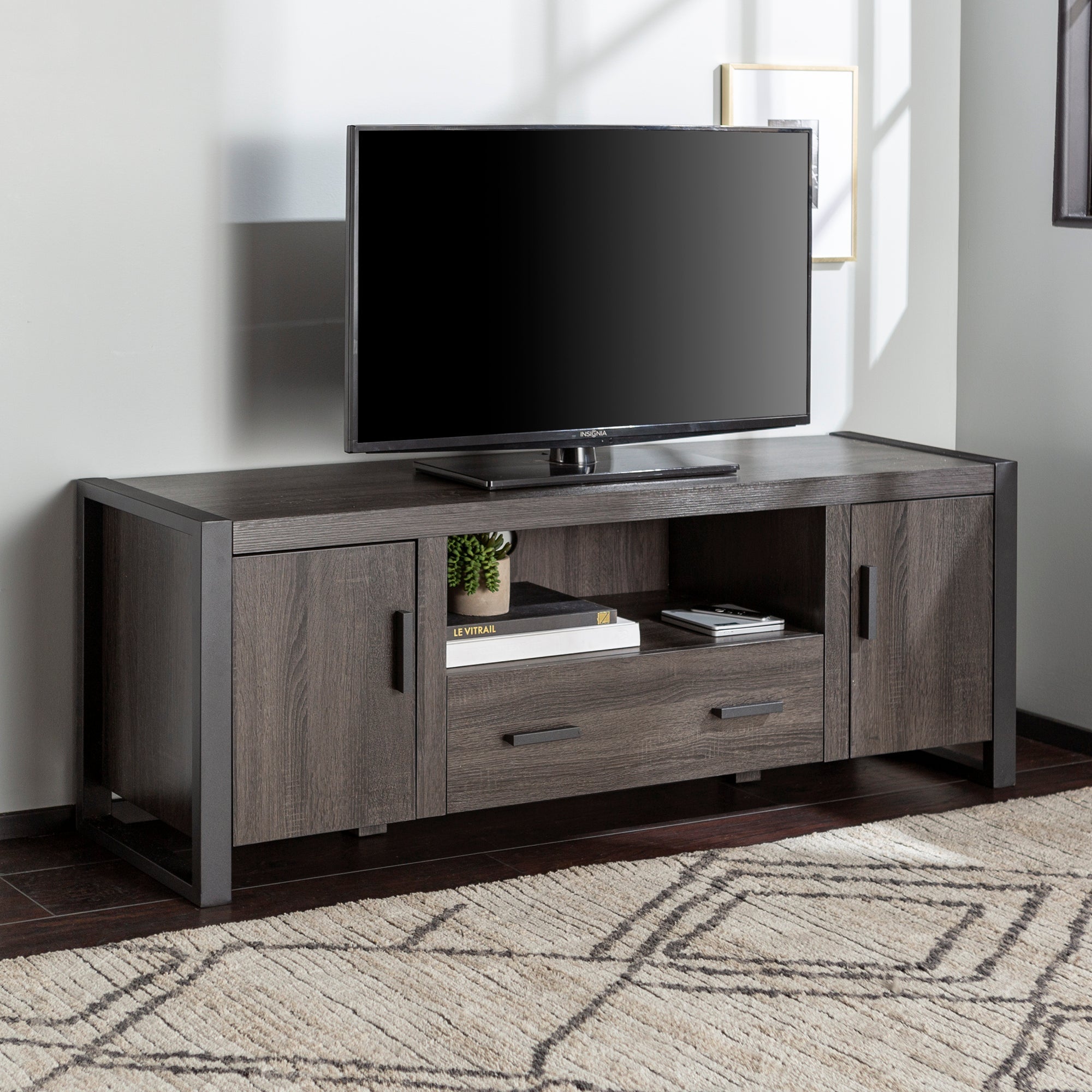 Urban Blend Industrial Wood TV Stand