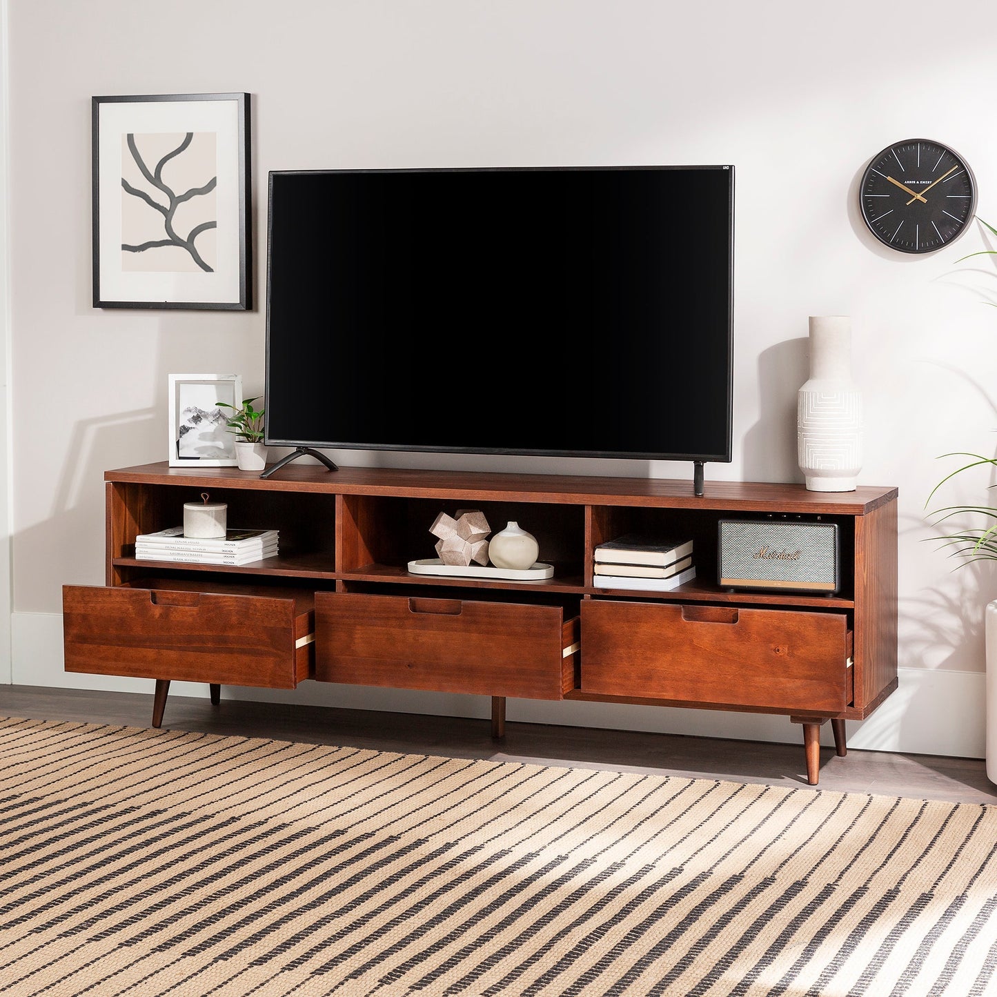 Sloane 70" 3 Drawer Solid Wood TV Stand