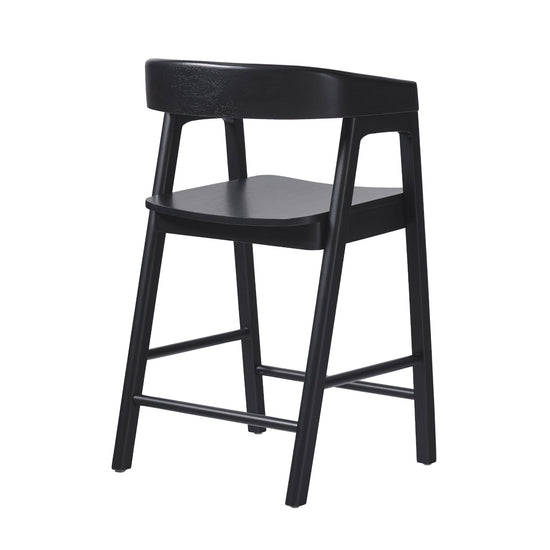 Ezra Modern Solid Wood Rounded Back Single Counter Stool (1pk)