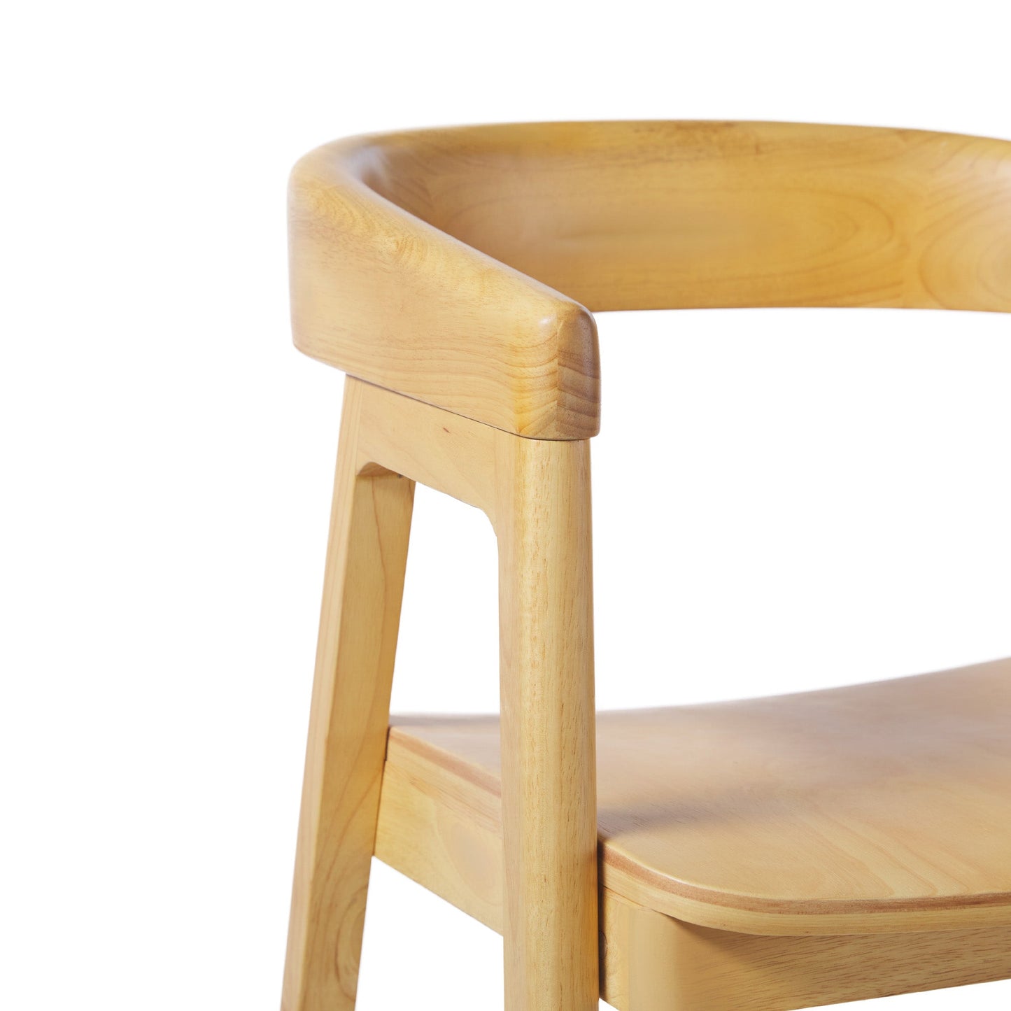 Ezra Modern Solid Wood Rounded Back Single Counter Stool (1pk)