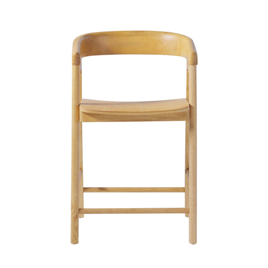 Ezra Modern Solid Wood Rounded Back Single Counter Stool (1pk)