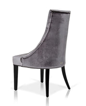 Load image into Gallery viewer, Charlotte - Grey Velour Dining Chair (Set of 2)
