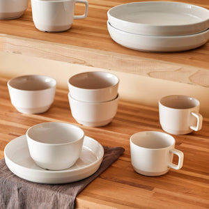 Porcelain Coffee Mug, Set of 4, White