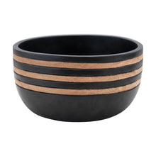 Load image into Gallery viewer, Mango Wood Grooved Bowl with Stripes
