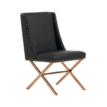Load image into Gallery viewer, Modrest - Alexia Modern Black Leatherette &amp; Rosegold Dining Chair
