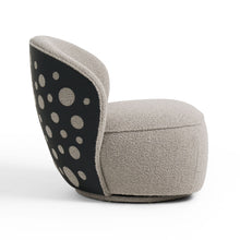 Load image into Gallery viewer, Divani Casa Allis - Glam Grey and Black Fabric Swivel Accent Chair
