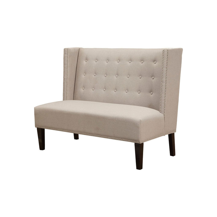 Aristocrat Upholstered Bench, Beige/Grey
