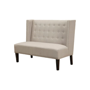 Aristocrat Upholstered Bench, Beige/Grey