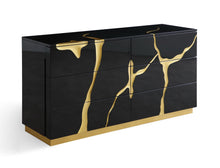 Load image into Gallery viewer, Modrest Aspen - Modern Wide Black and Gold Dresser

