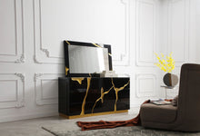Load image into Gallery viewer, Modrest Aspen - Modern Black and Gold Dresser
