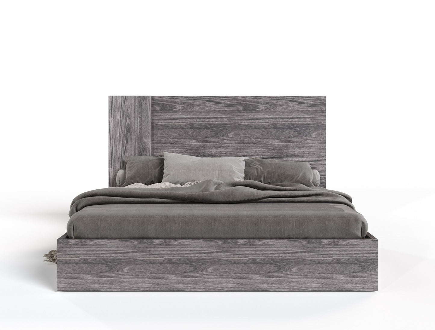 Queen Nova Domus Asus - Italian Modern Elm Grey Bed