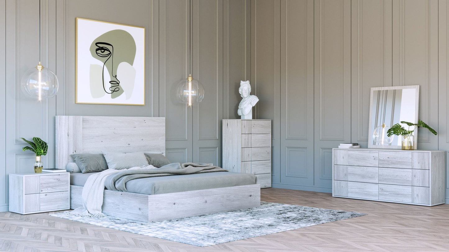 Queen Nova Domus Asus - Modern Italian White Bedroom Set