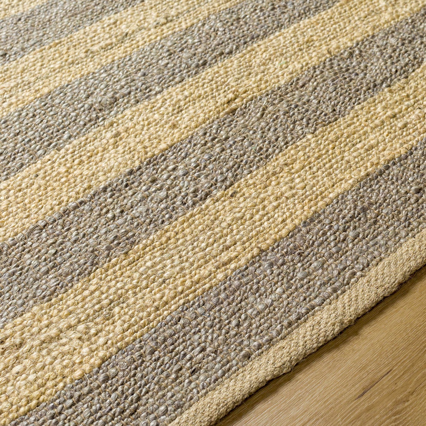 Ilkay Block Stripe Jute Rug