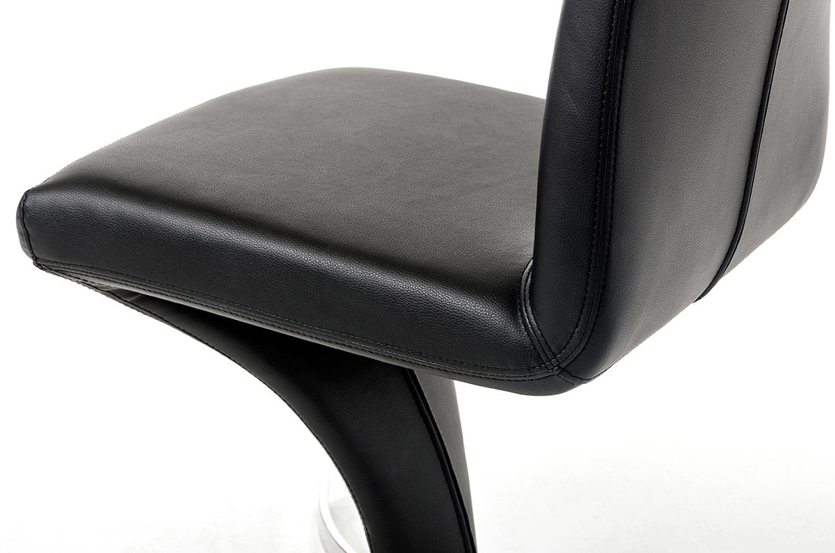 Nix - Modern Black Leatherette Dining Chair (Set of 2)